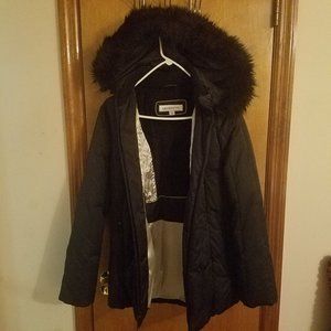 Hooded lined coat